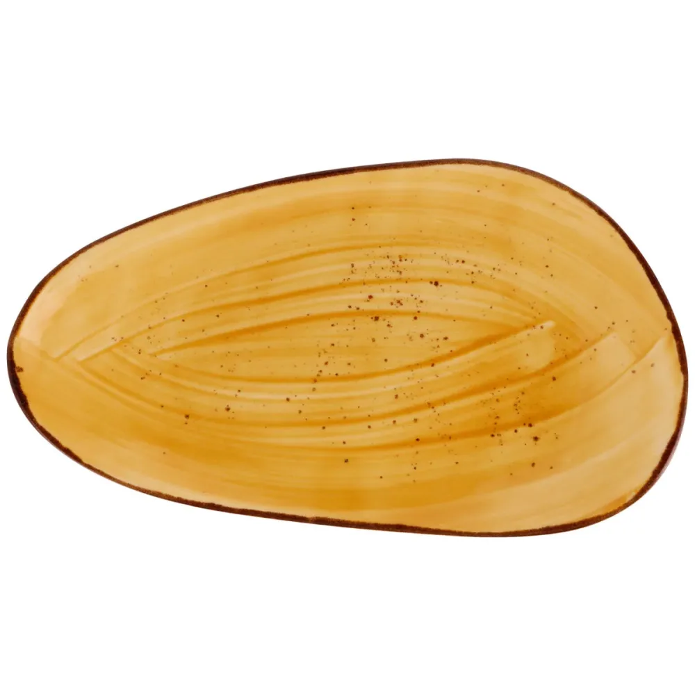 VEGA Platte Nebro organisch; 17x10x3 cm (LxBxH); gelb; 6 Stück / Pack