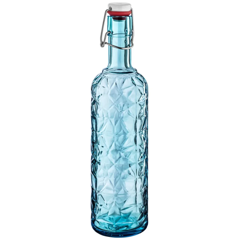 Bormioli Rocco Bügelverschlussflasche Oriente; 1050 ml, 8.5x32 cm (ØxH); blau
