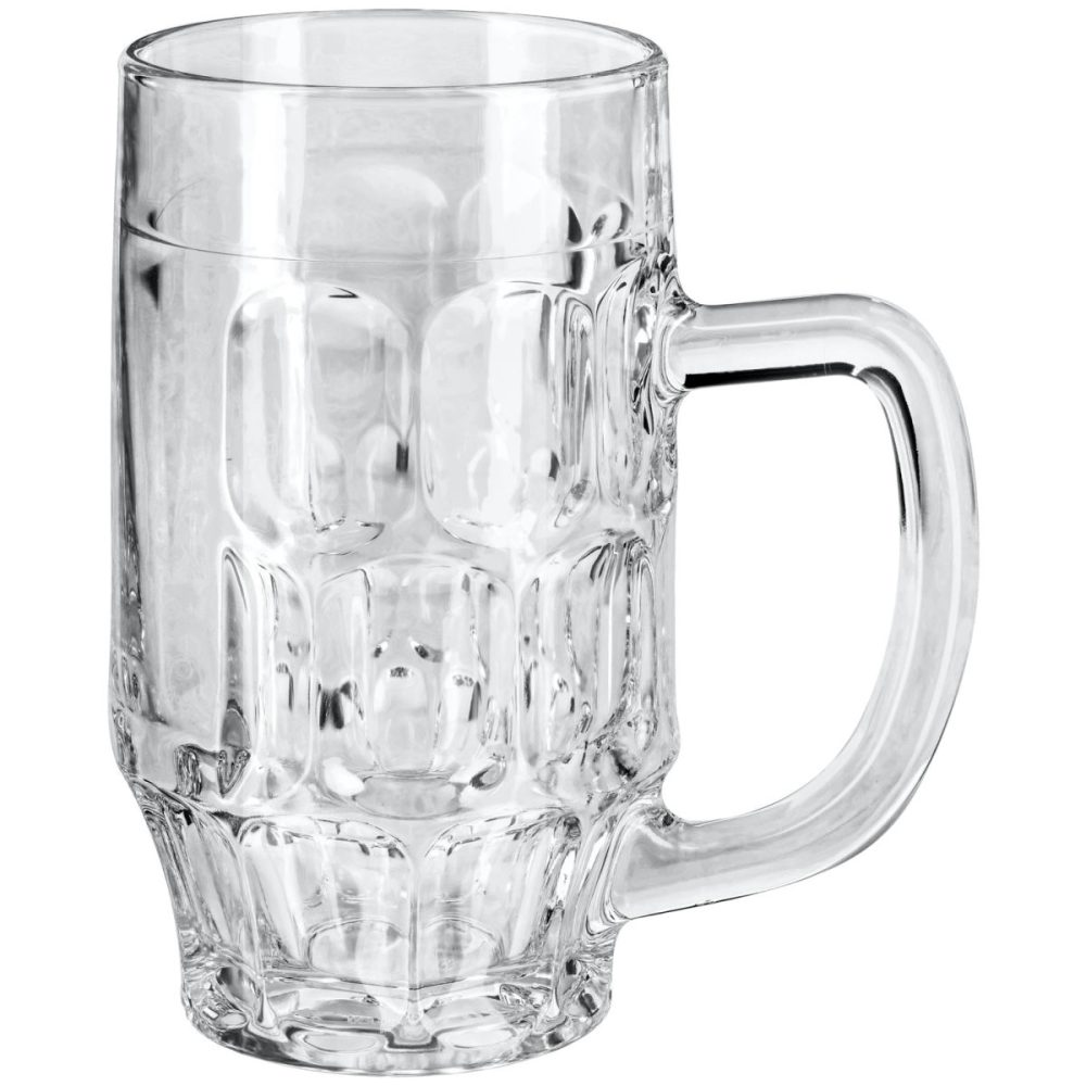 Borgonovo Bierkrug  Rosy mit Eichstrich; 560 ml, 8x14.9 cm (ØxH); transparent; 0.4 l Eichstrich, 6 Stück / Pack