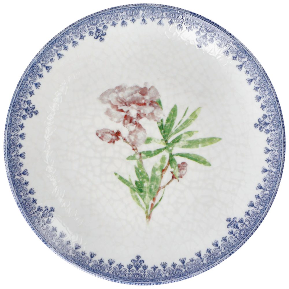 VEGA Teller flach  Nonna  mit Dekor; 24.5 cm (Ø); blau/weiss/rosé; rund; 6 Stück / Pack