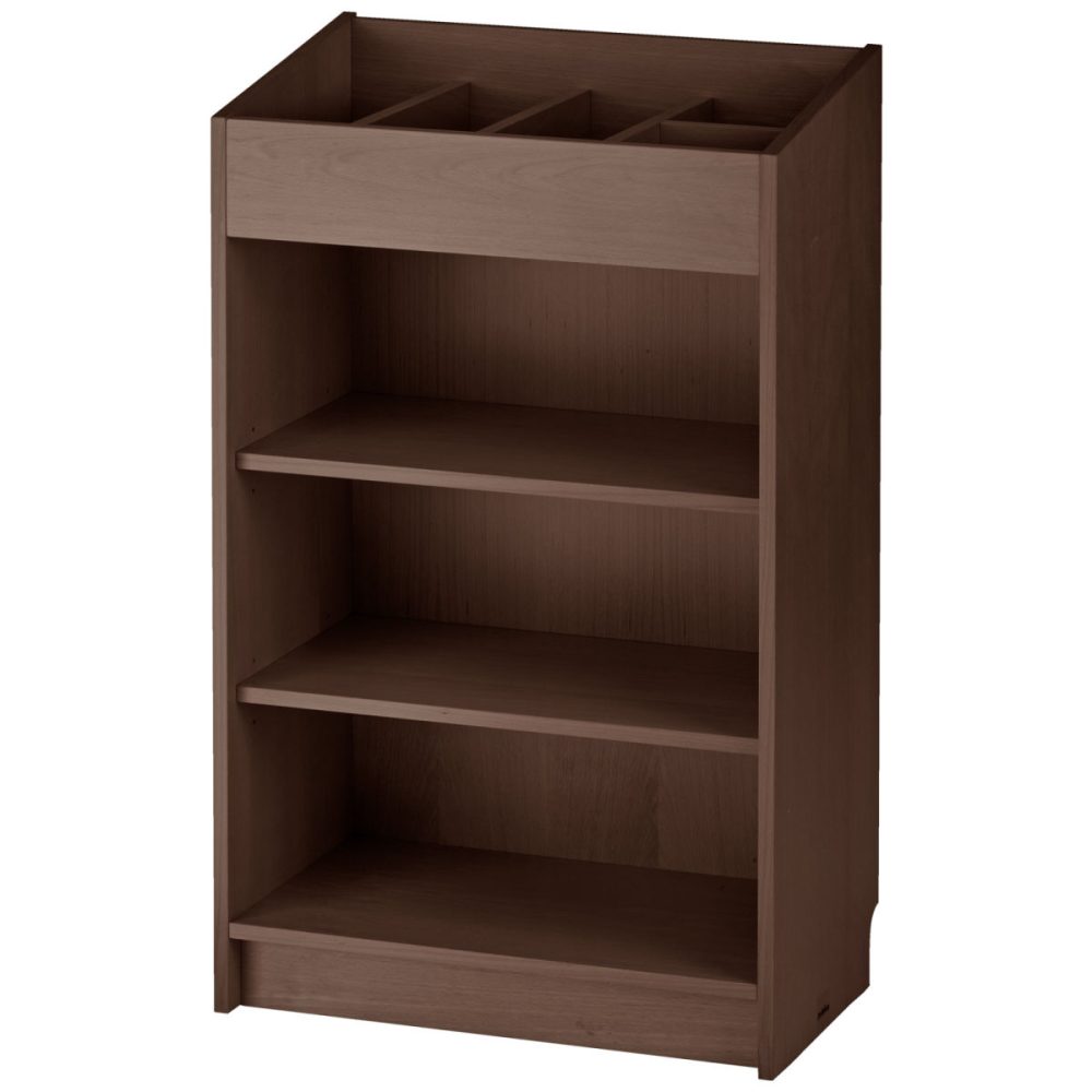 PULSIVA Besteckschrank Posato schmal; 59x34x100 cm (BxTxH); braun