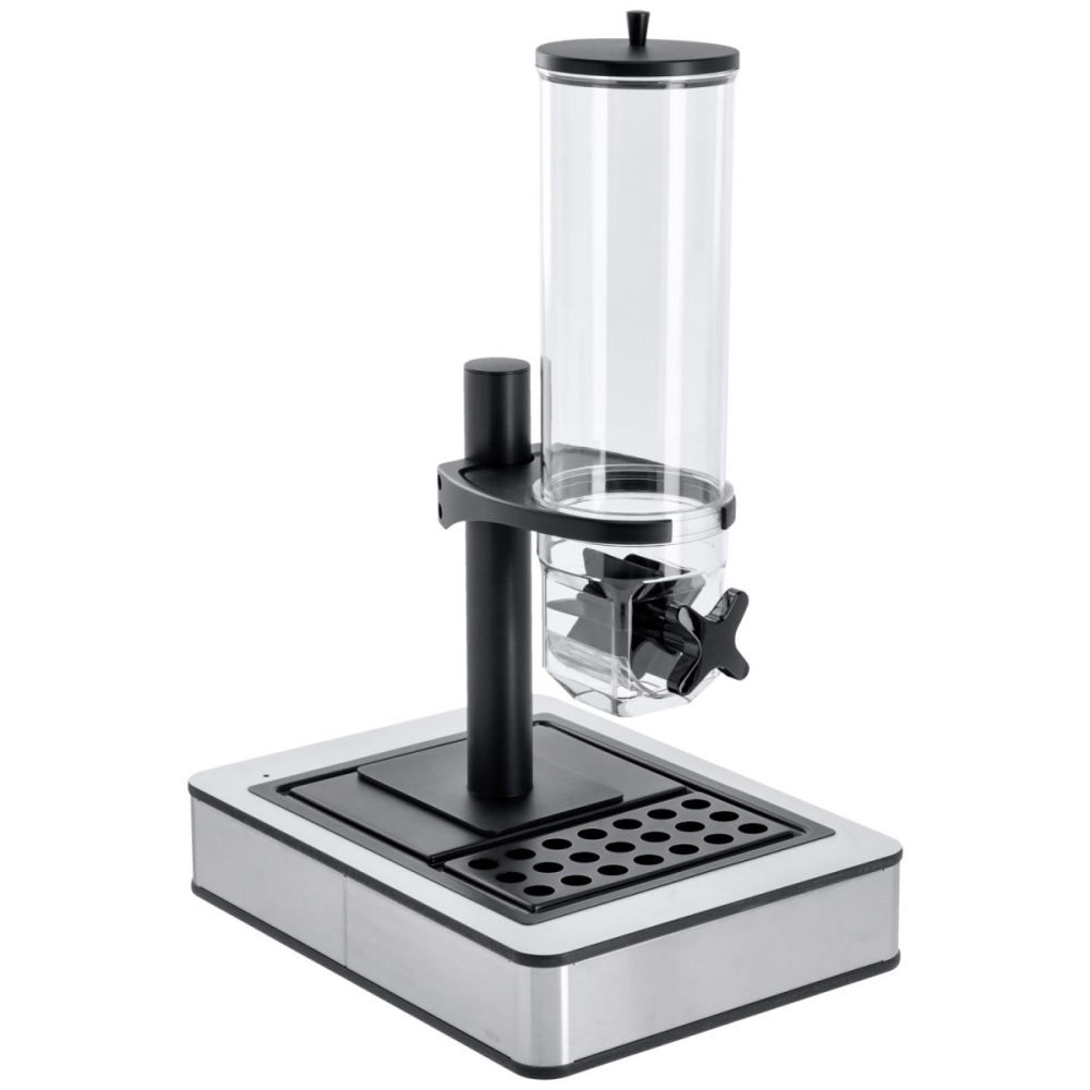 VEGA Müslispender Fundale einzeln, GN 1/2, Edelstahl; GN 1/2, 42.5x31.5x64.7 cm (LxBxH); edelstahl/weiss/transparent/schwarz; rechteckig