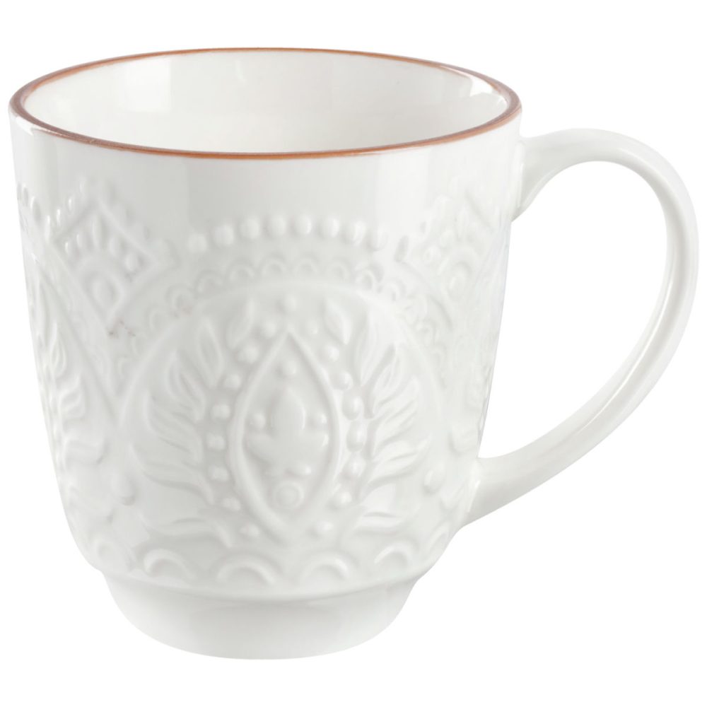 PULSIVA Kaffeebecher Indie; 380 ml, 9.5x10.5 cm (ØxH); weiss; 4 Stück / Pack