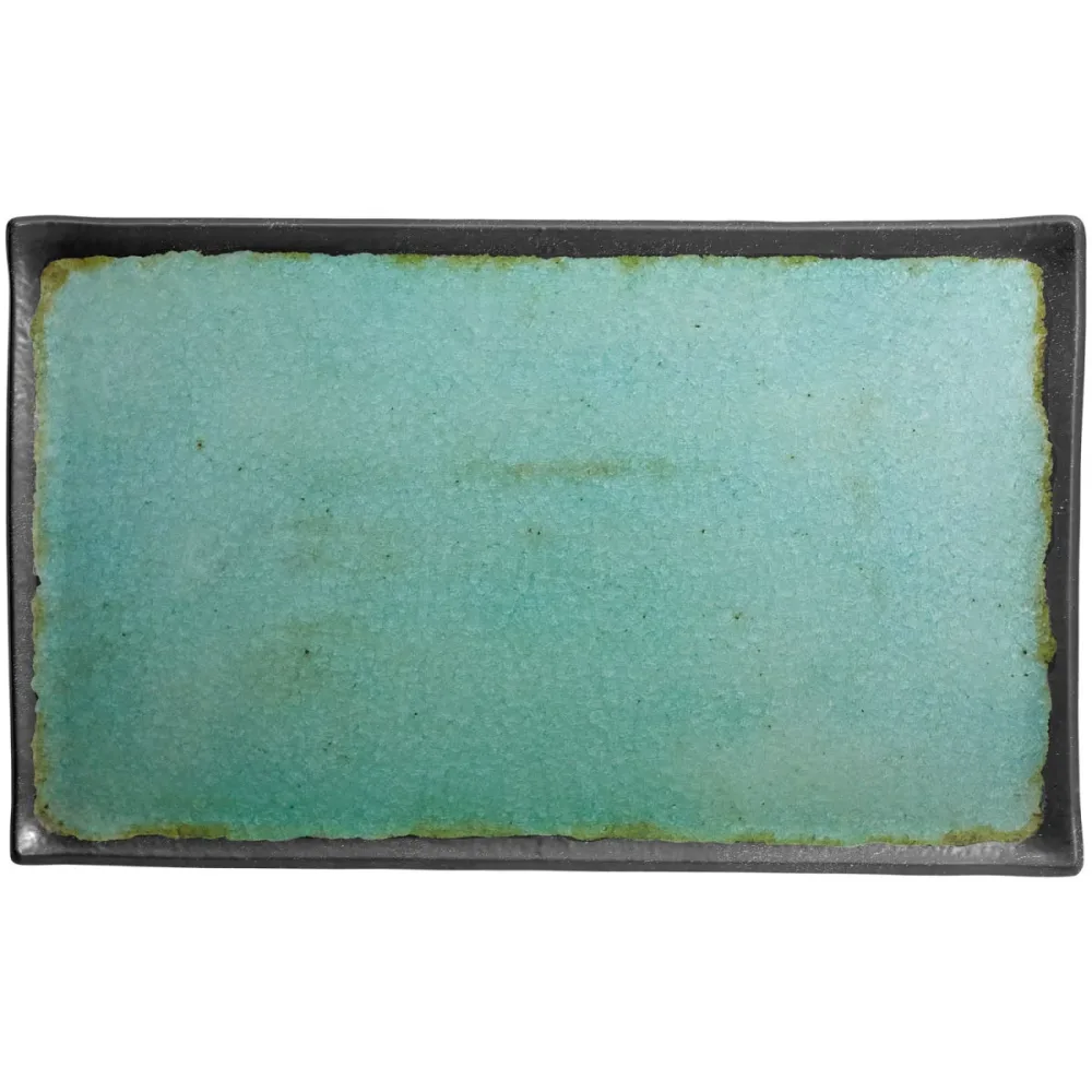 VEGA Platte Dearborn mit Rand; GN 1/1, 53x32.5x2 cm (LxBxH); türkis; rechteckig; 3 Stück / Pack