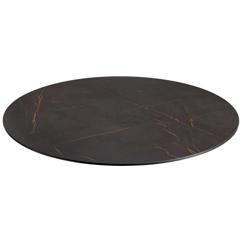 VEGA Outdoor Tischplatte Lift rund; 80 cm (Ø); schwarz/braun; rund
