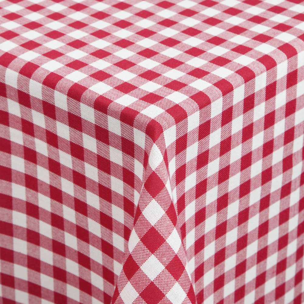 ERWIN M. Tischdecke Chatelete; 80x80 cm (BxL); rot/weiss; quadratisch