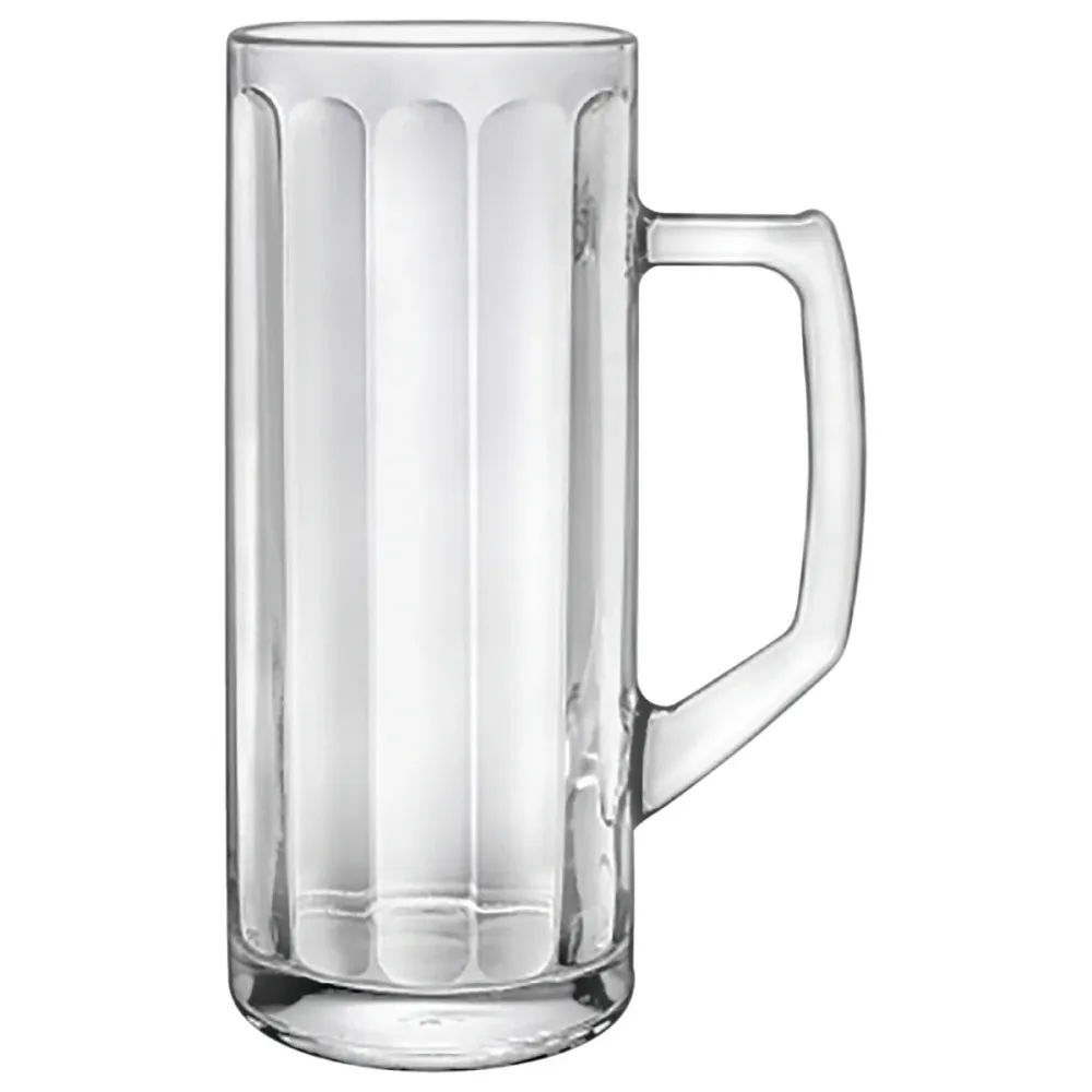 Borgonovo Bierkrug  Reno Ottica mit Eichstrich; 375 ml, 6.7x16.4 cm (ØxH); transparent; 0.3 l Eichstrich, 6 Stück / Pack