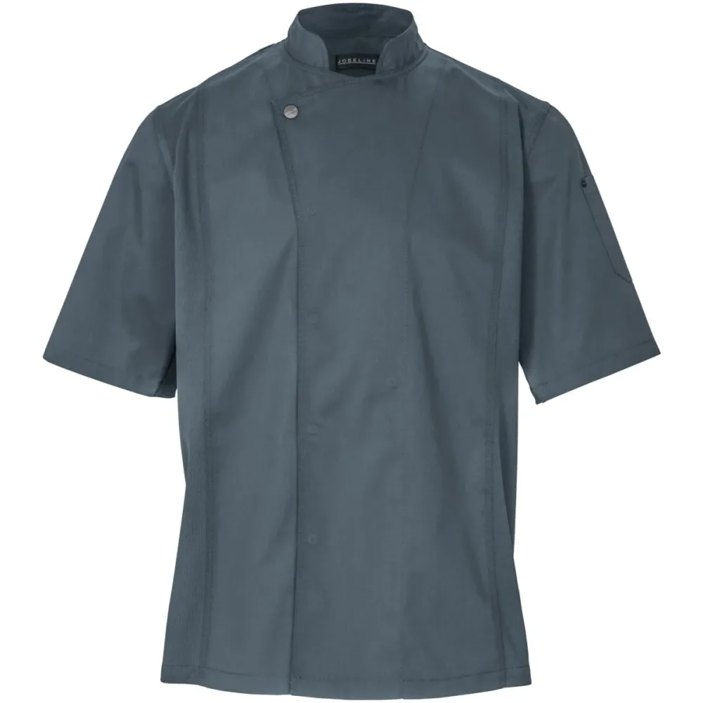 JOBELINE Herren Kochjacke Carter Kurzarm; Kleidergrösse 52; graublau