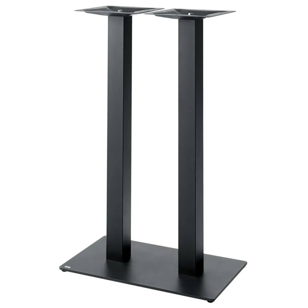 VEGA Indoor Doppel-Stehtischgestell Fino eckig; 70x40x108 cm (BxLxH); schwarz; rechteckig