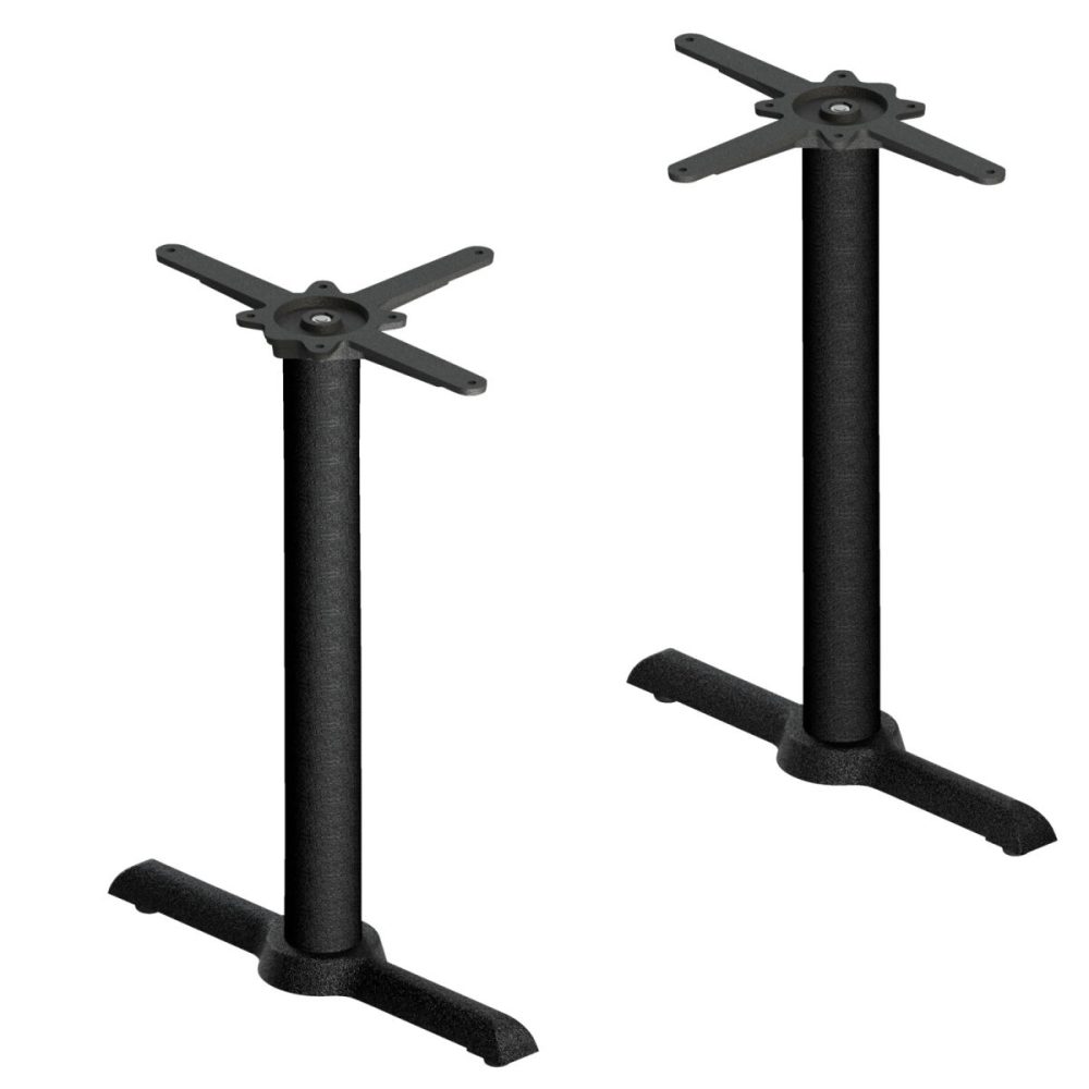 FLAT Doppeltischsäule Regulo; 56x13x72 cm (BxLxH); schwarz; rechteckig