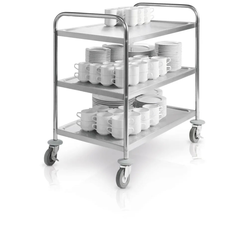 PULSIVA Servierwagen Elementary 3BM; 89x54x93 cm (BxTxH); silber