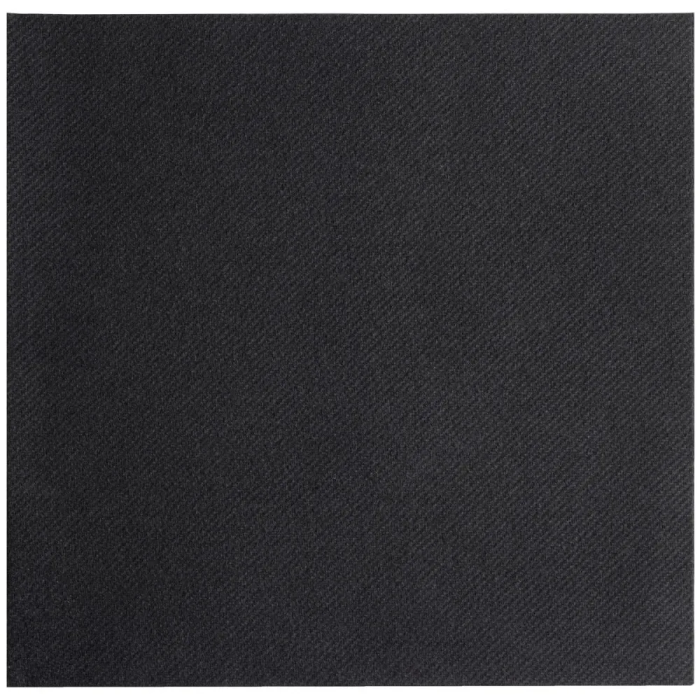GARCIA DE POU Serviette Arla 1/4 Falz; 20x20 cm (BxL); schwarz; 100 Stück / Pack