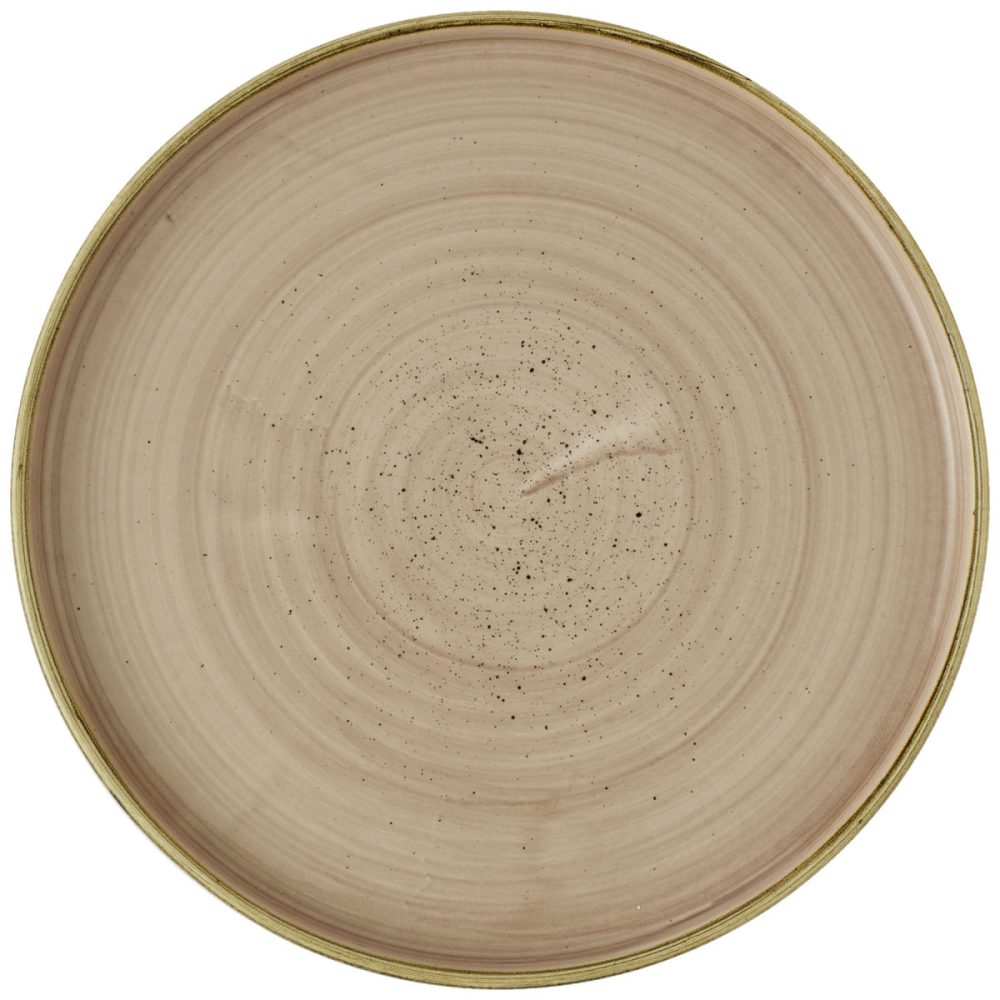 Churchill Teller flach Stonecast Truffle mit erhöhtem Rand; 26 cm (Ø); hellbraun/braun; rund; 6 Stück / Pack