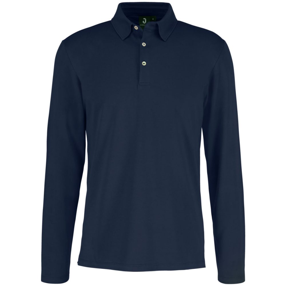 JOBELINE Herren Poloshirt Malme Langarm; Kleidergrösse S; navy