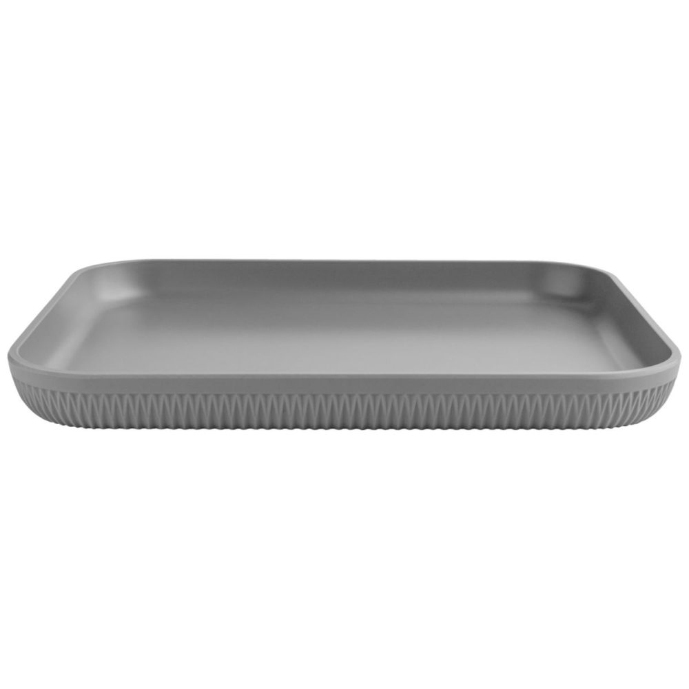 VEGA Platte Kanas rechteckig mit Relief; 32.5x26.5x3 cm (LxBxH); grau; rechteckig