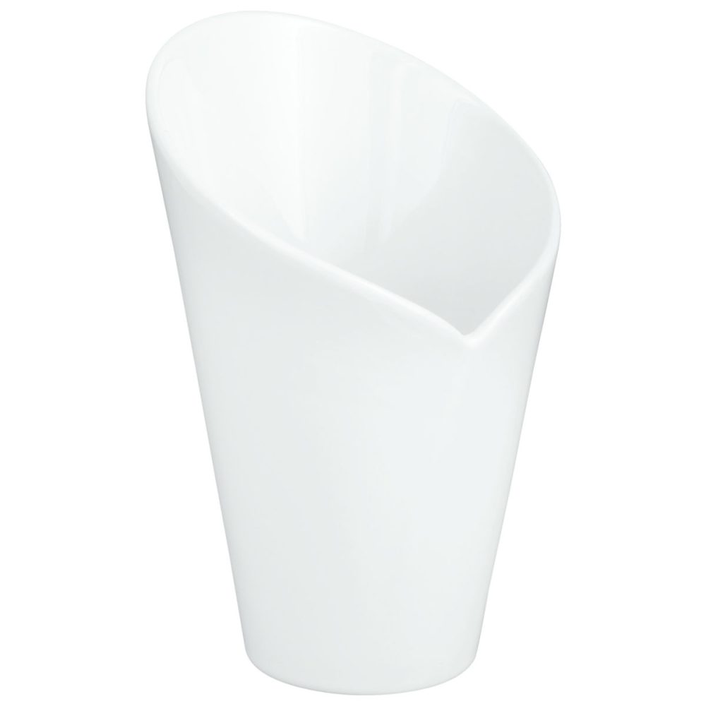 VEGA Pommes Frites Schale Ellis; 280 ml, 10.5x10x15.5 cm (LxBxH); weiss; kegelförmig; 4 Stück / Pack