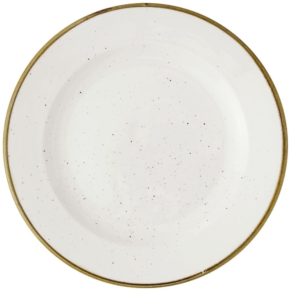 Churchill Teller flach Stonecast Barley White mit Fahne; 26.1 cm (Ø); weiss/braun; rund; 12 Stück / Pack