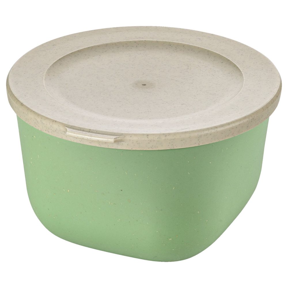 koziol Mehrwegbehälter Connect Box; 1000 ml, 16.2x15.7x9.3 cm (LxBxH); grün; rund; 2 Stück / Pack