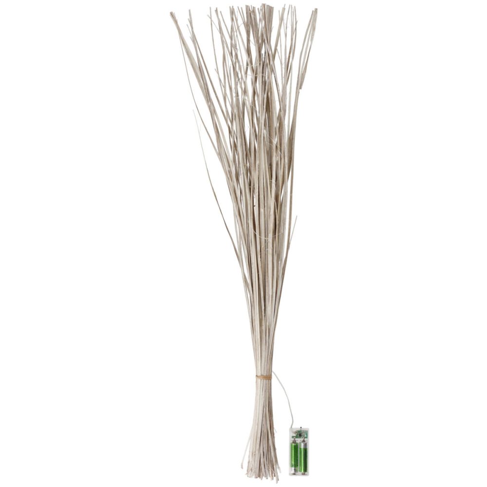 Palmblätterzweige Abeba mit LEDs; 80 cm (L); champagner