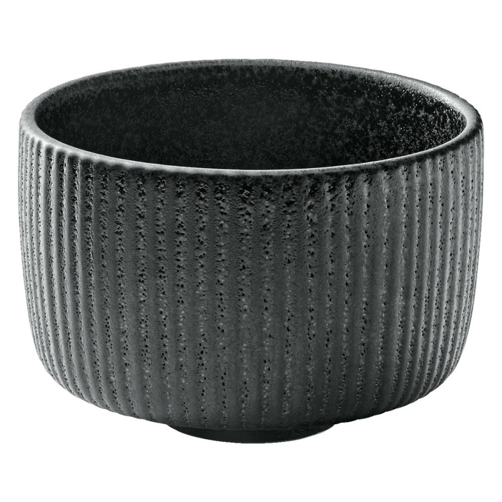 Playground Becher Nara nieder Relief; 300 ml, 9.7x6.7 cm (ØxH); schwarz; 6 Stück / Pack