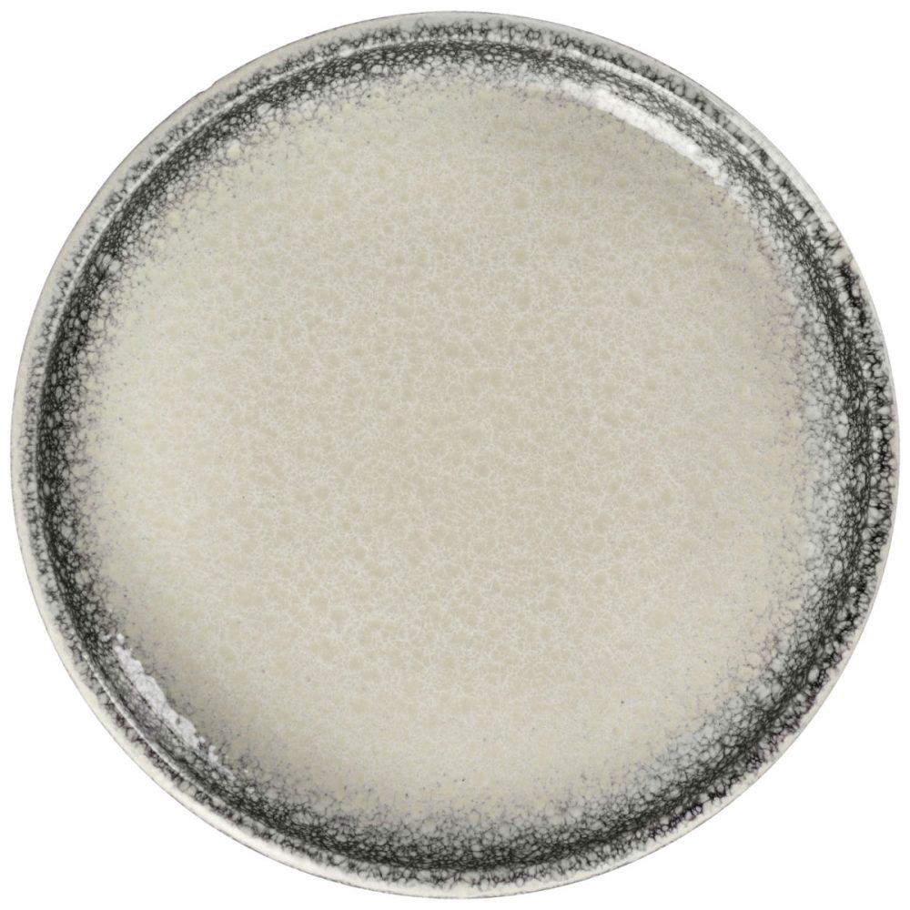 VEGA Teller flach Nagoya; 23x2.7 cm (ØxH); weiss/grau; rund; 4 Stück / Pack