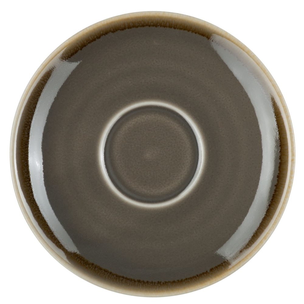 PULSIVA Kaffee-Untertasse Glaze 2.0; 14.2 cm (Ø); grau; rund; 6 Stück / Pack