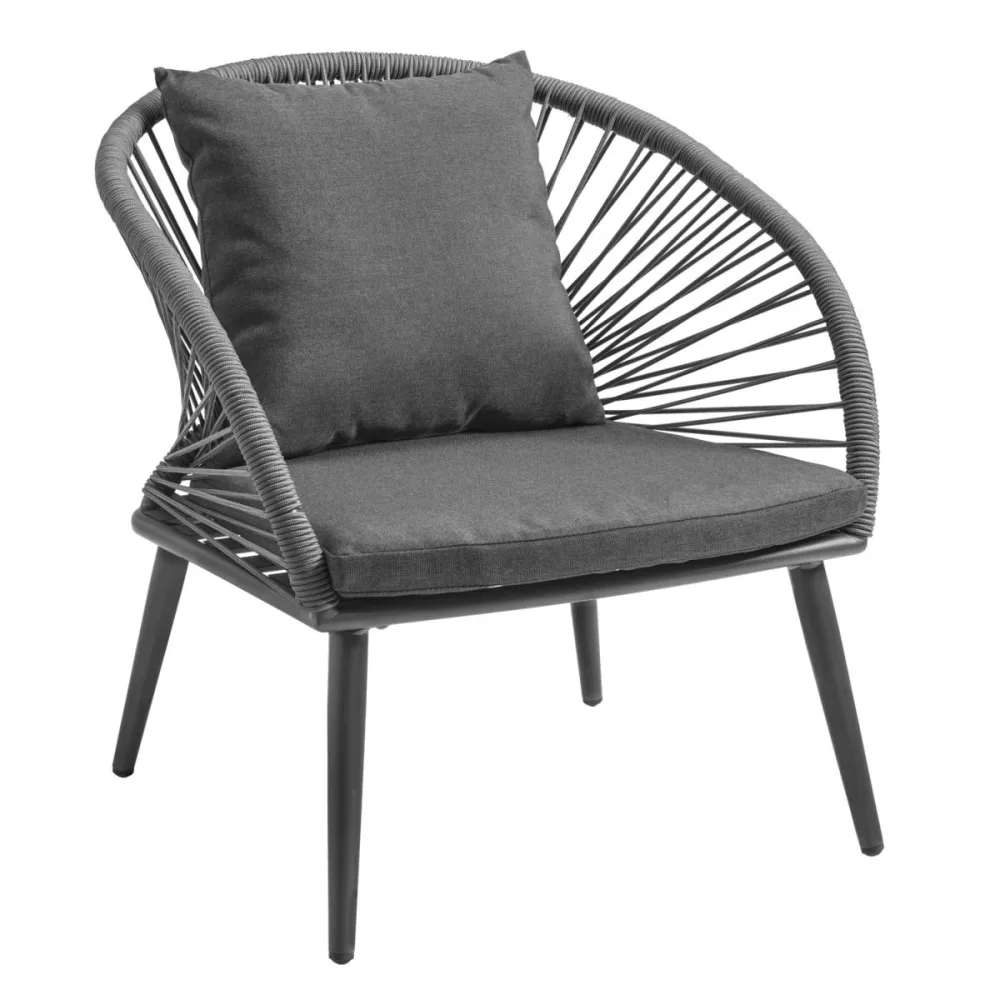 VEGA Outdoor Lounge Sessel Alcamo; 66x73x82 cm (BxTxH); anthrazit