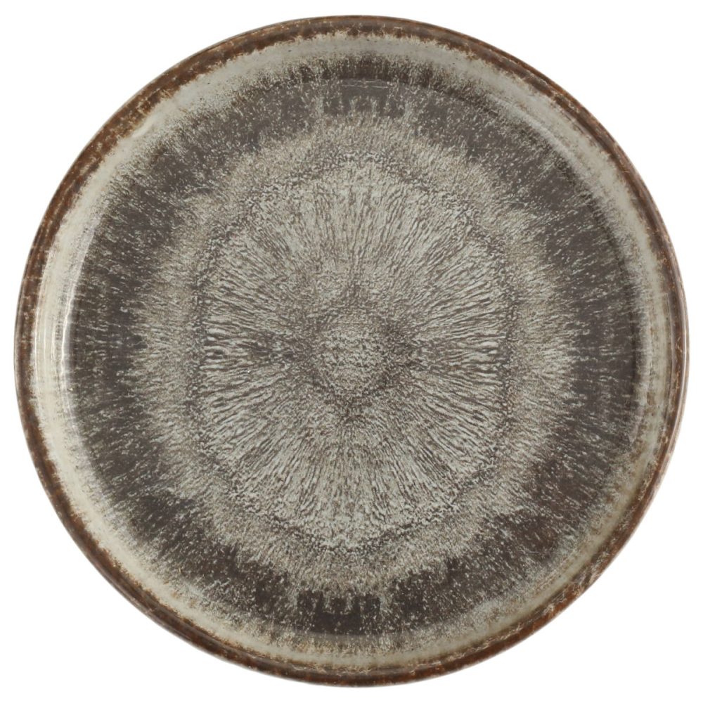 Porland Teller flach Iris mit hohem Rand; 30x2.15 cm (ØxH); grau/braun; rund; 6 Stück / Pack