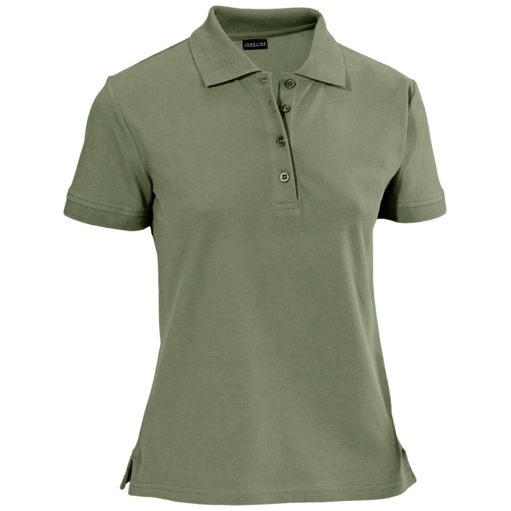JOBELINE Damen Poloshirt Cato Kurzarm; Kleidergrösse L; oliv