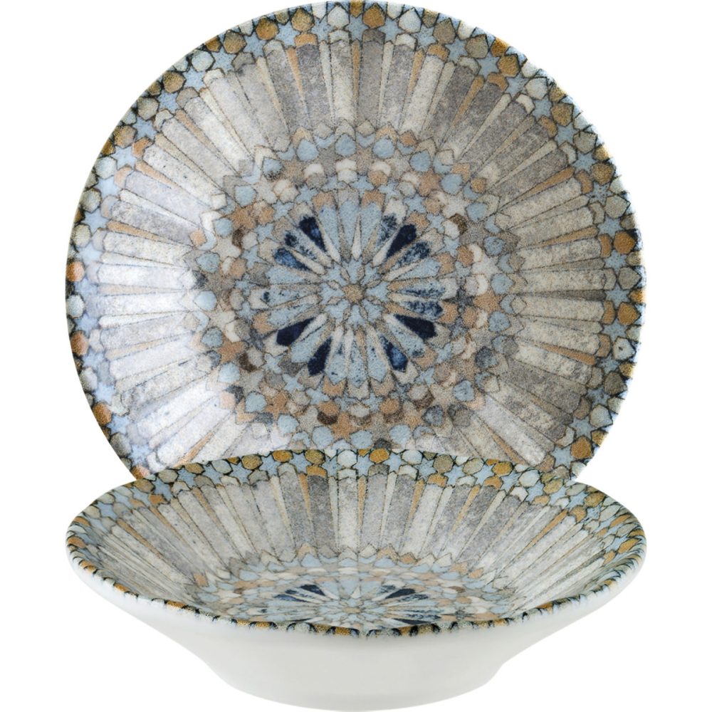 Bonna Schälchen Luca Mosaic; 200 ml, 11 cm (Ø); orange/dunkelblau/hellblau/gelb/weiss; rund; 24 Stück / Pack