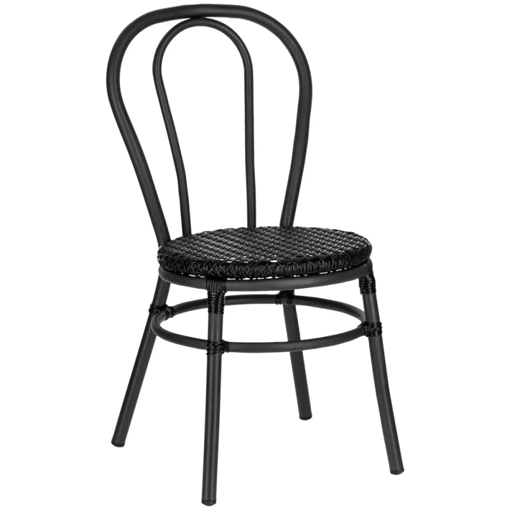 VEGA Wiener Geflecht Stuhl Gussago ohne Armlehne; 44x54x91 cm (BxTxH); schwarz; 2 Stück / Pack
