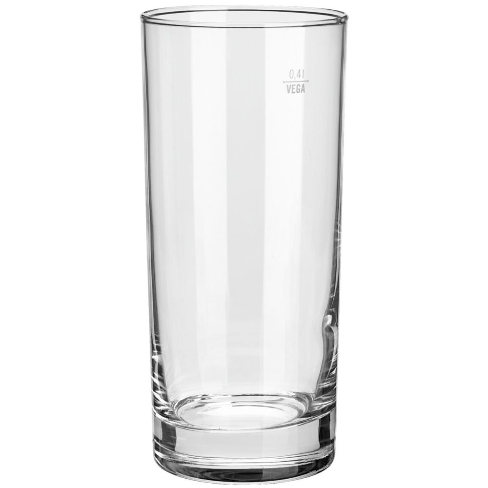 VEGA Trinkglas Regular; 480 ml, 7.3x16 cm (ØxH); transparent; 0.4 l Eichstrich, 12 Stück / Pack