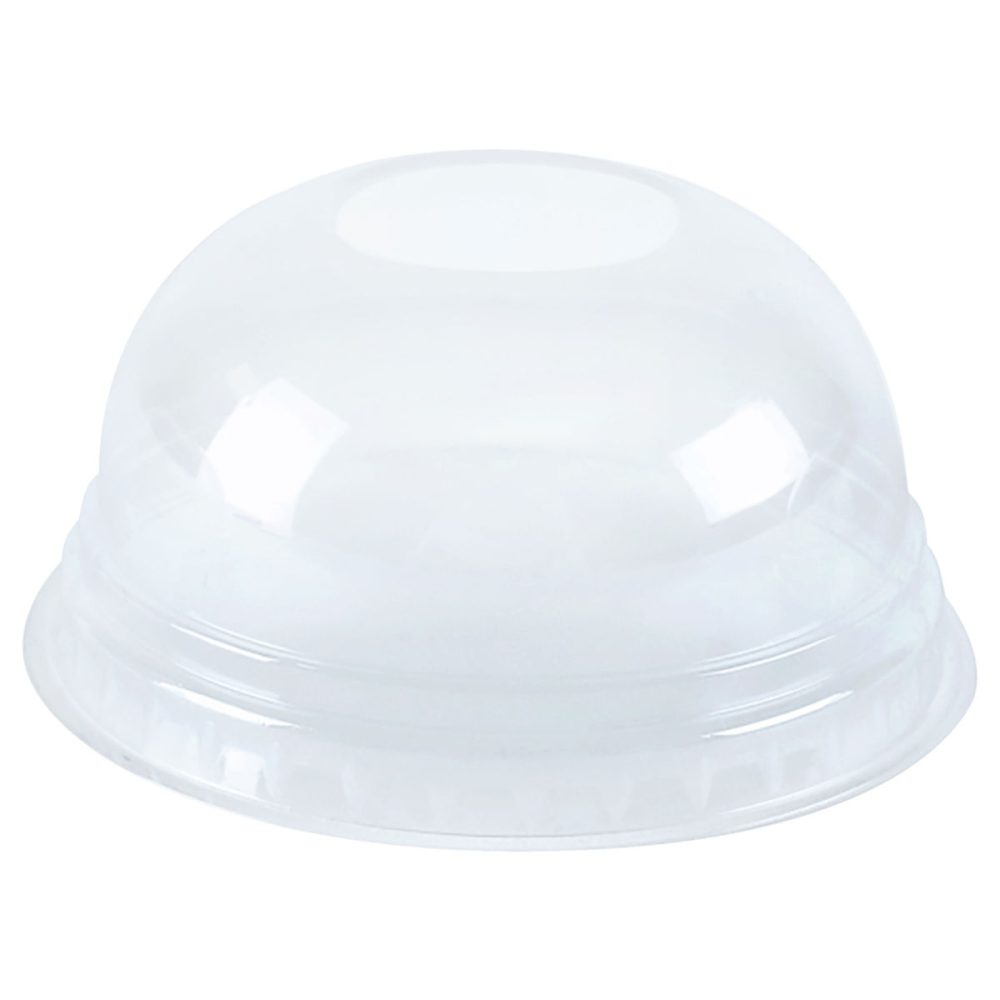 NATUREStar Deckel für Kaltgetränkebecher PLA ohne Halmloch; 8.5x4.2 cm (ØxH); transparent; 50 Stück / Pack