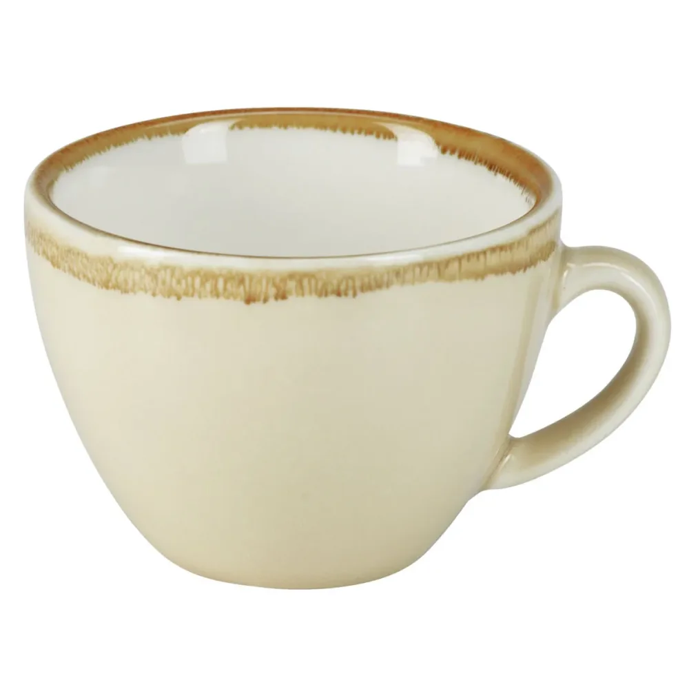 PULSIVA Kaffeetasse Glaze 2.0; 200 ml, 8.9x6.5 cm (ØxH); sand; 6 Stück / Pack