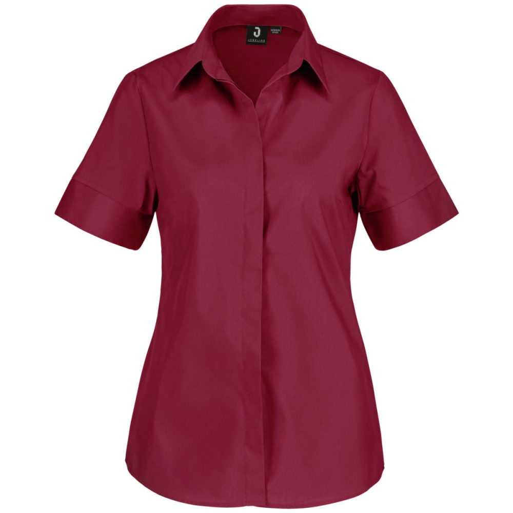 JOBELINE Damen Bluse Fiore Kurzarm; Kleidergrösse 38; bordeaux