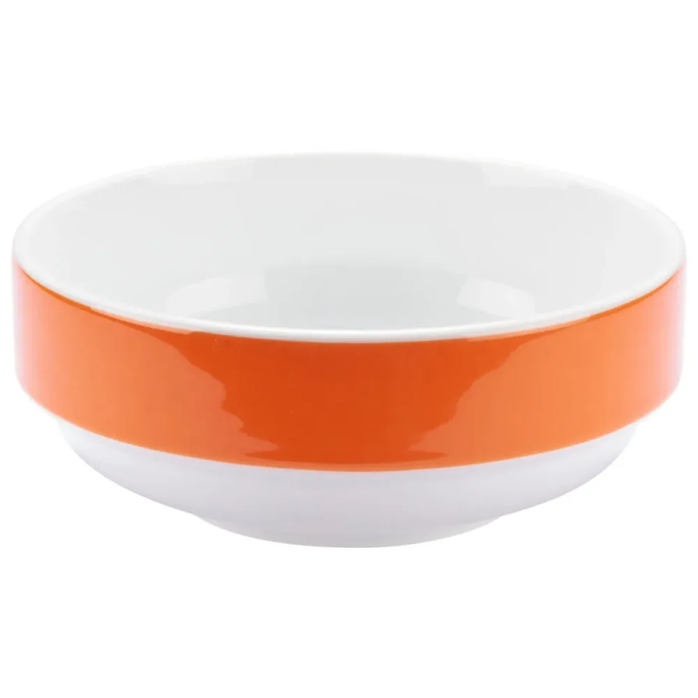 PULSIVA Schale Multi-Color; 302 ml, 12.3x5.2 cm (ØxH); weiss/orange; 6 Stück / Pack