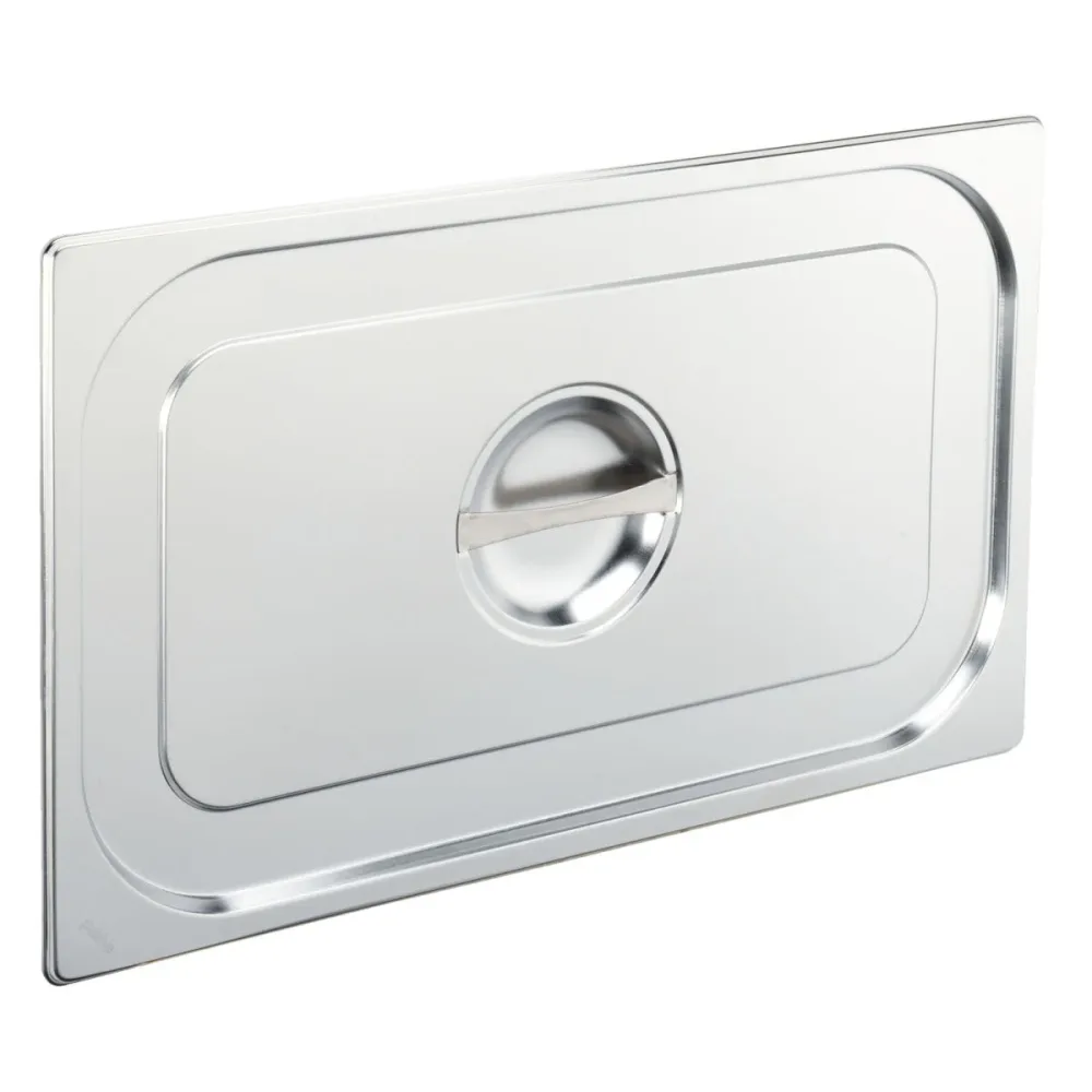 PULSIVA GN-Deckel 1/1 Basic ohne Löffelaussparung; GN 1/1, 53x32.5 cm (LxB); silber; rechteckig