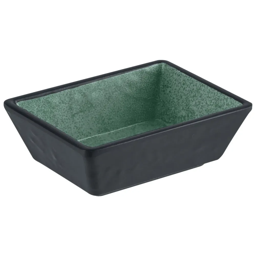 VEGA Mini-Schälchen Tuska rechteckig; 75 ml, 8.3x6.4x2.9 cm (LxBxH); grün/grau; rechteckig; 6 Stück / Pack