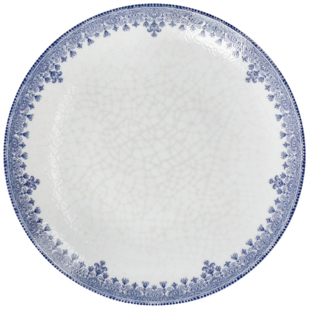 VEGA Teller flach Nonna; 31 cm (Ø); weiss/blau; rund; 6 Stück / Pack