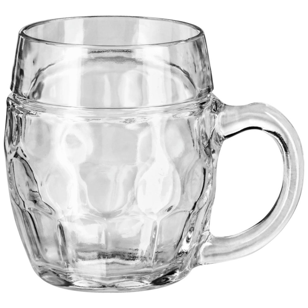 Stölzle Bierkrug  Tübinger mit Eichstrich; 380 ml, 7.6x10.5 cm (ØxH); transparent; 0.3 l Eichstrich, 6 Stück / Pack
