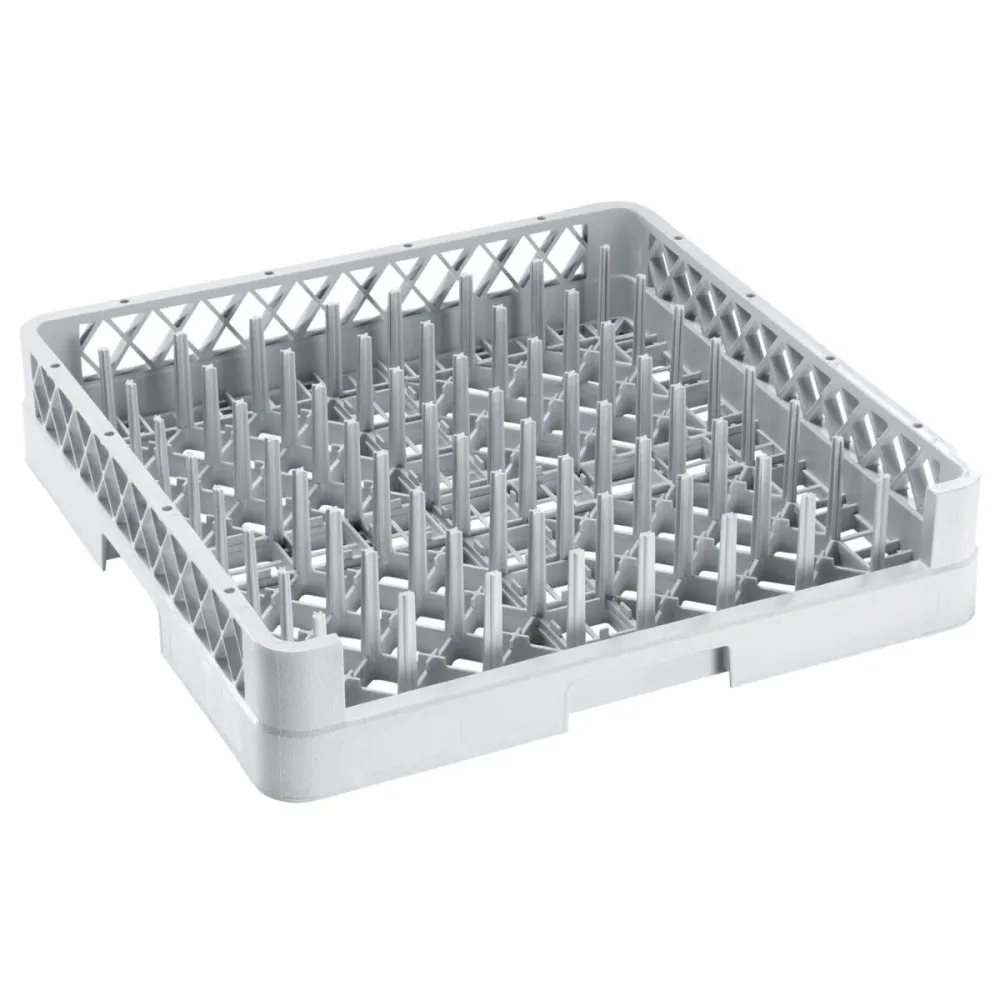 PULSIVA Tellerspülkorb einseitig offen; 50x50x10 cm (BxTxH); grau