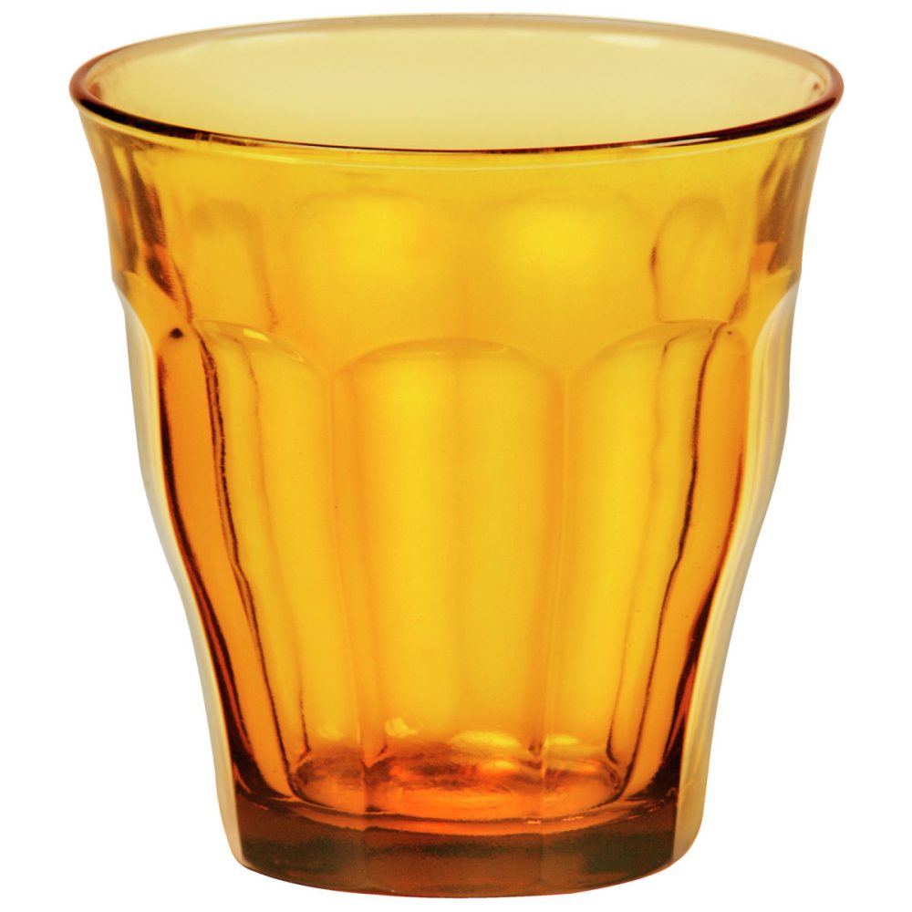 Duralex Universalglas  Picardie farbig; 250 ml, 8.7x9 cm (ØxH); gelb; 6 Stück / Pack