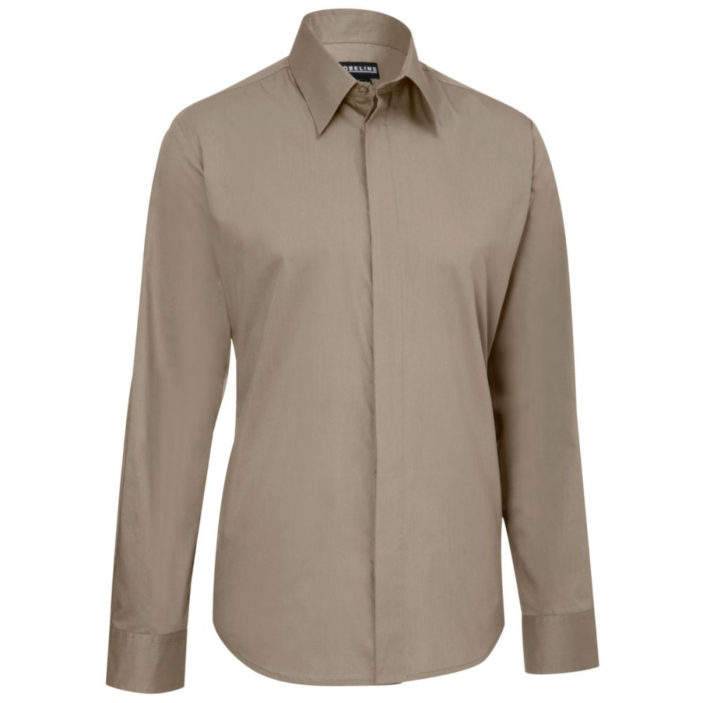 JOBELINE Herren Hemd Noah Langarm; Kleidergrösse 37/38; taupe