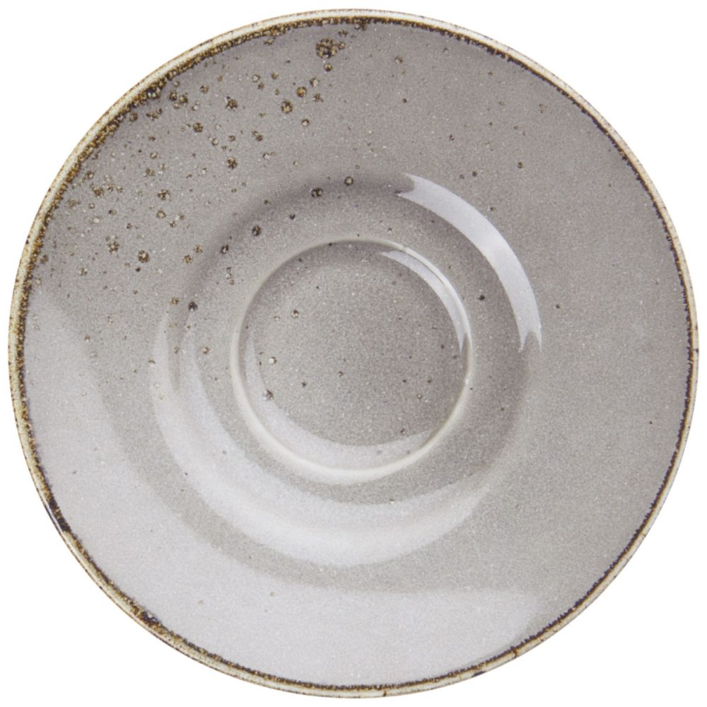 VEGA Espresso-Untertasse Palana; 12.4 cm (Ø); grau; rund; 6 Stück / Pack