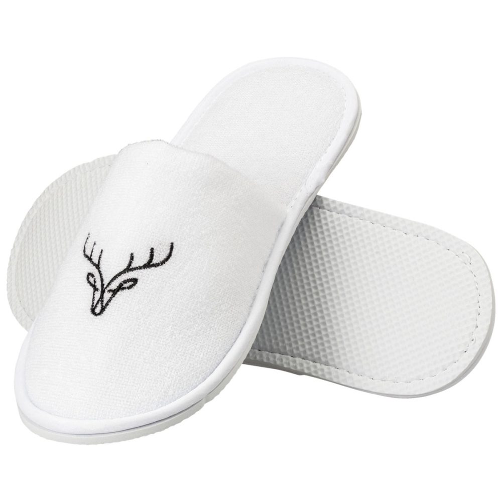 ERWIN M. Hotelslipper Lance Deer geschlossen; weiss; 10 Paar / Pack