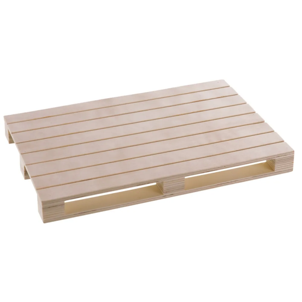 PULSIVA Mini-Holzpalette Doria; 29.5x20x3 cm (LxBxH); natur; 3 Stück / Pack