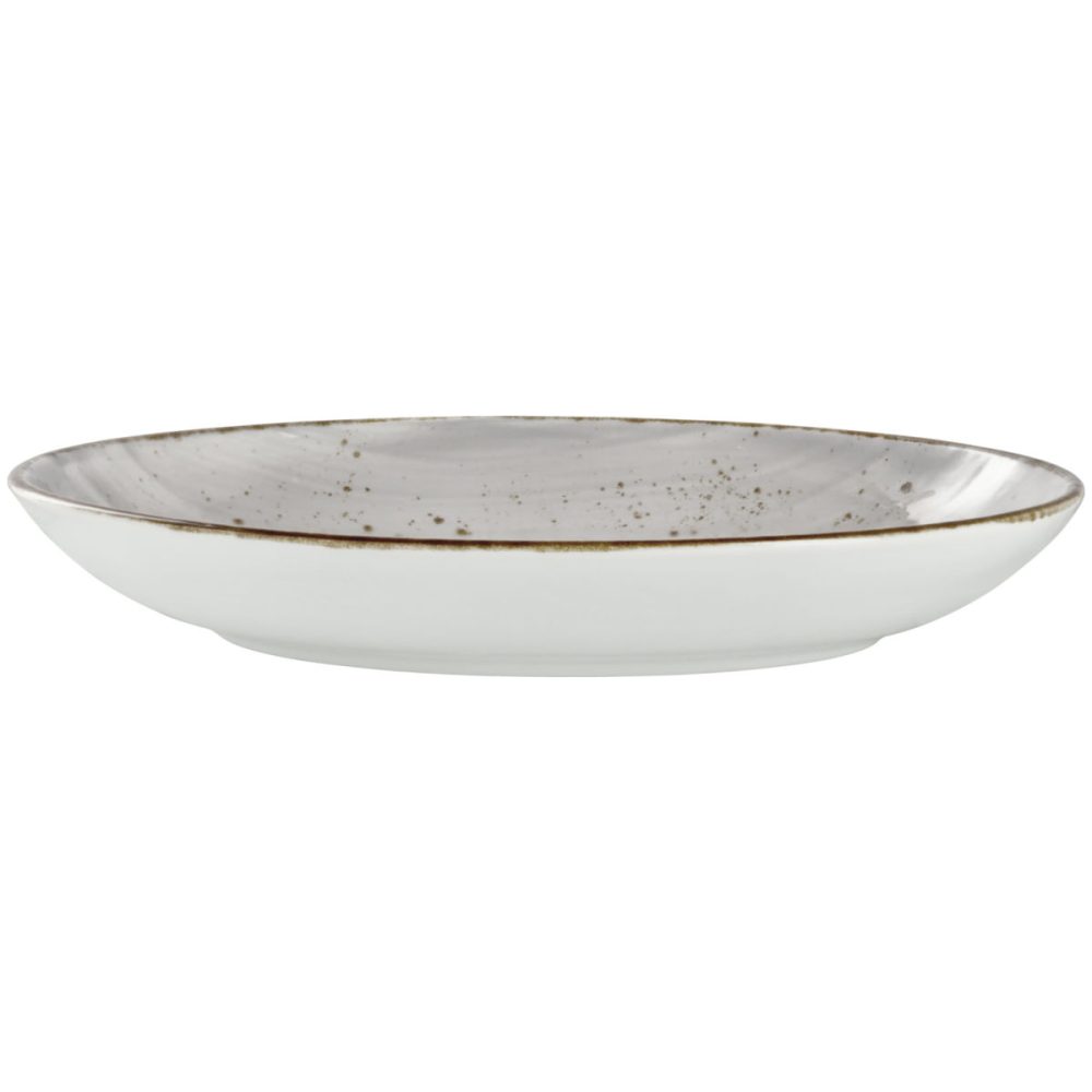 VEGA Teller tief Nebro oval; 800 ml, 27x20.5x4.2 cm (LxBxH); hellgrau; oval; 6 Stück / Pack