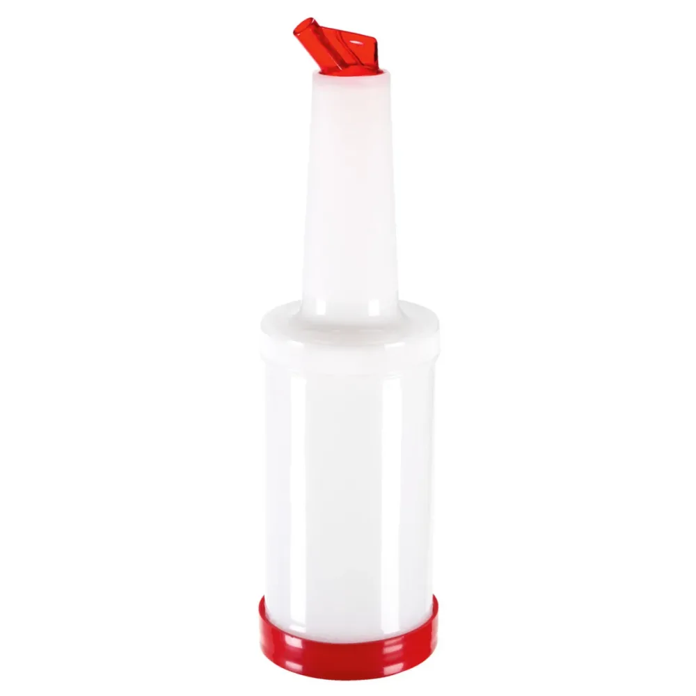 PULSIVA Dosierflasche Party; 850 ml, 9x33 cm (ØxH); weiss/rot; 2 Stück / Pack