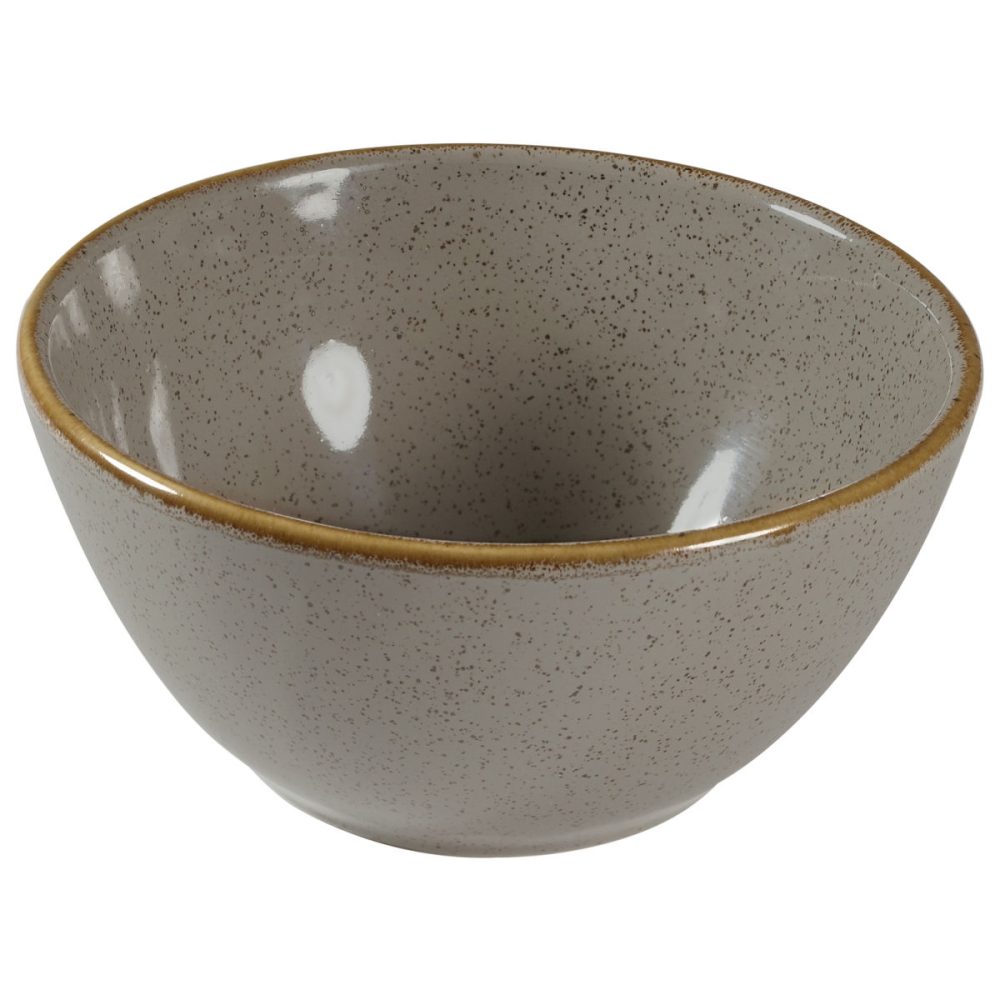 Churchill Bowl Stonecast Peppercorn Snack; 400 ml, 13 cm (Ø); grau/braun; rund; 12 Stück / Pack