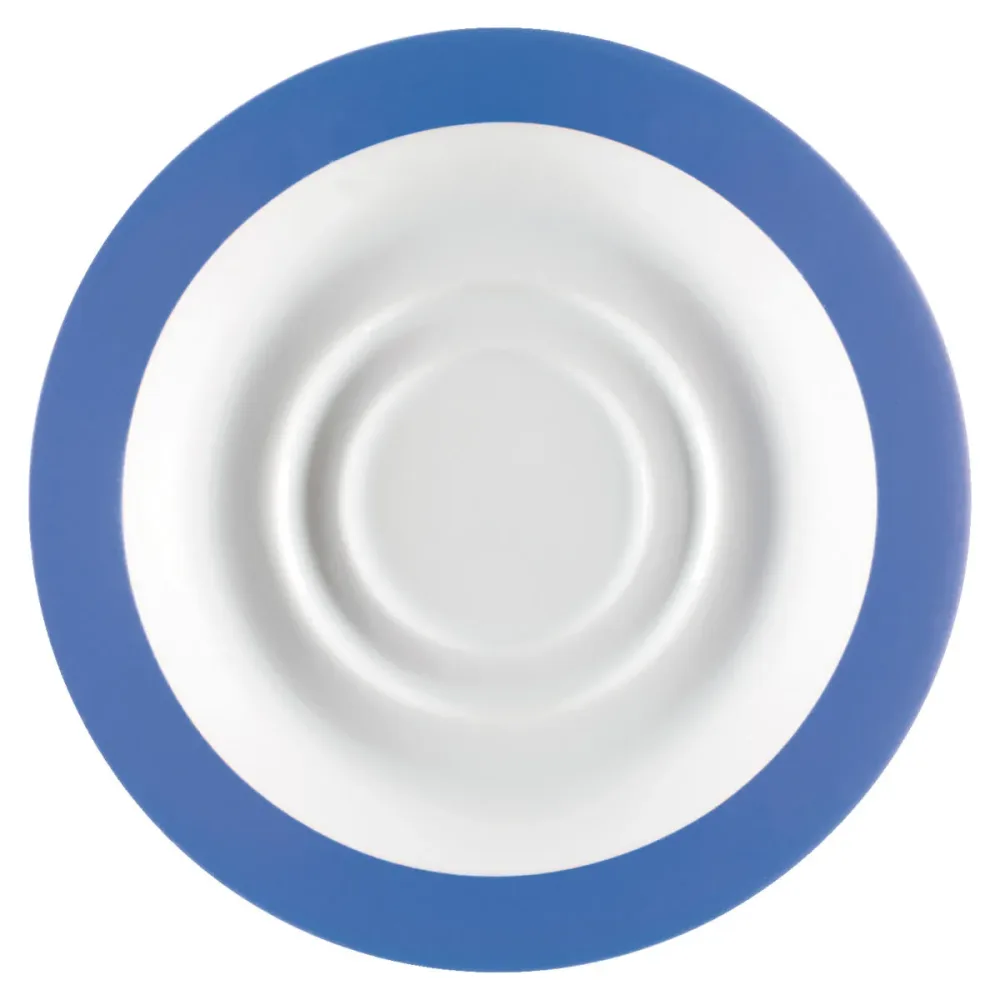 PULSIVA Kaffee-/Becher-Untertasse Multi-Color; 15.3x2.1 cm (ØxH); weiss/blau; rund; 6 Stück / Pack